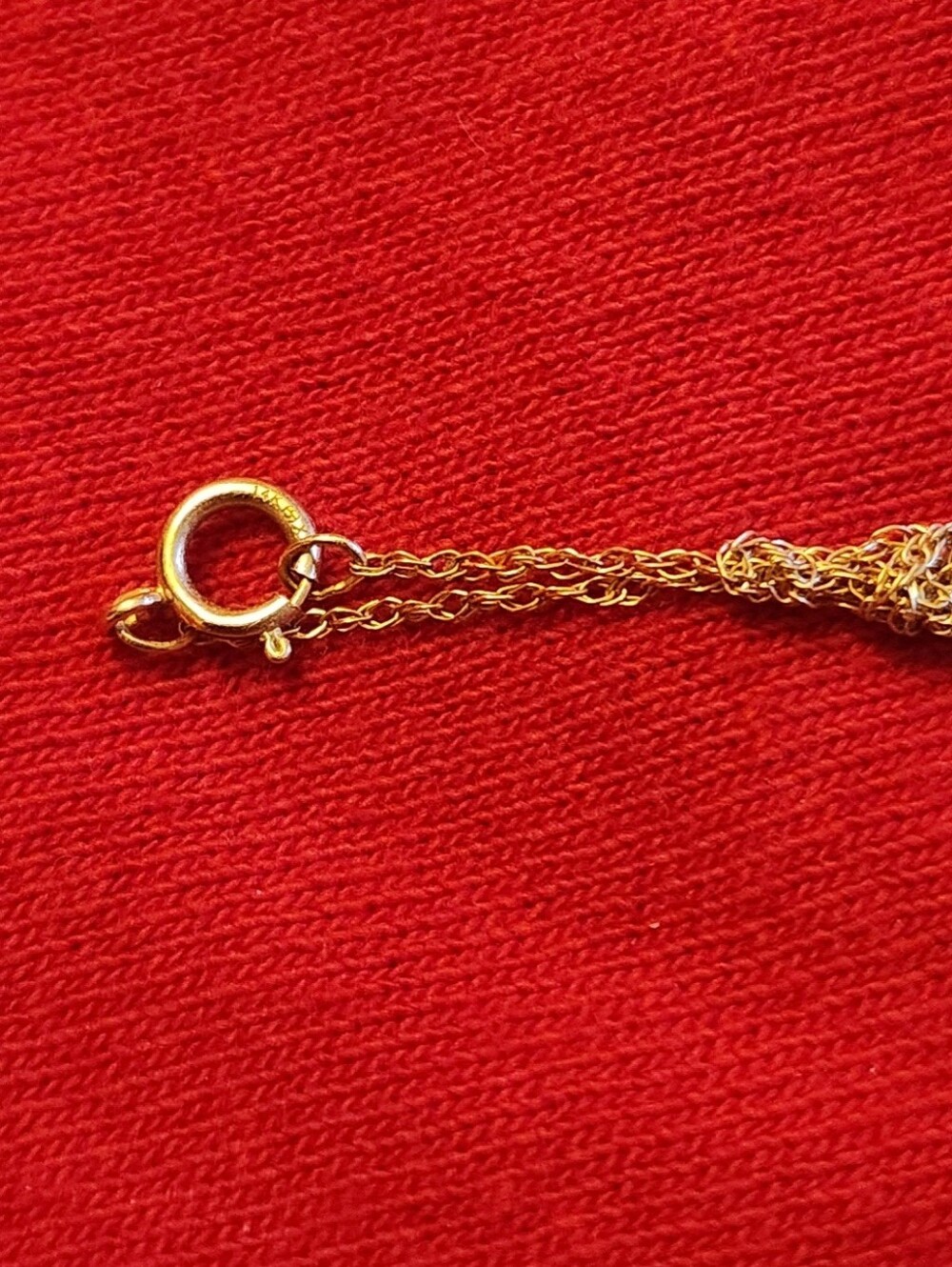 14 Kt Solid YELLOW GOLD NECKLACE That's TANGLED 16" (but poss.18", uncertain!) - Picture 10 of 10